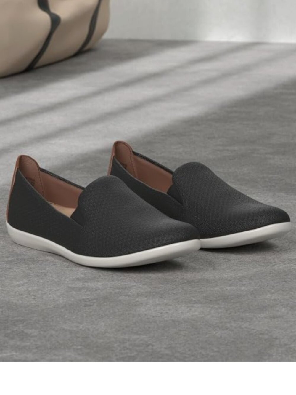 LifeStride Black Next Level Washable Slip On Loafer Shoes Women's Size 8
